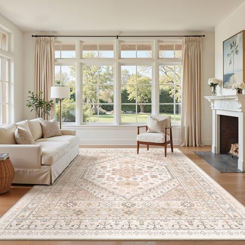 zesthome 6x9 Area Rugs for Living Room,Large Washable Rug,Pink