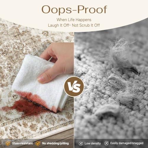 2x6 Brown Neutral Runner Rug