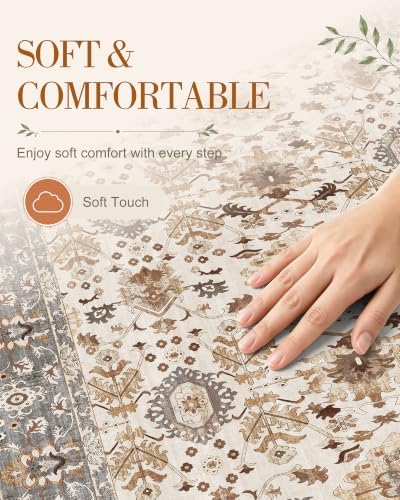 OLANLY 2'6"x14' Washable Runner Rug, Non Slip Carpet for Hallway Kitchen