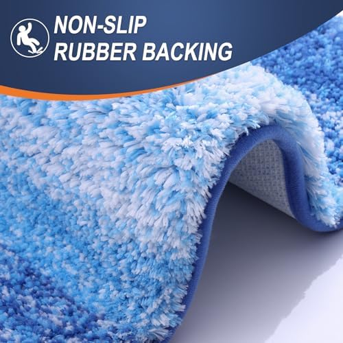 OLANLY Bathroom Runner Rug 54x24, Extra Soft Absorbent Microfiber Bath Rugs
