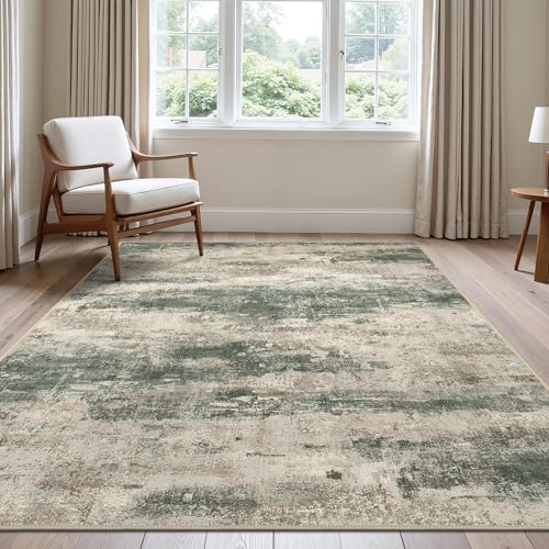 BEIMO Area Rugs 10x14 for Living Room, Green Taupe Washable Abstract Rug