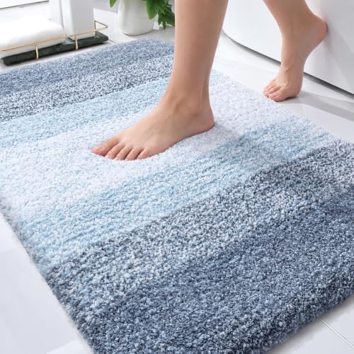 OLANLY Bathroom Rugs Mat 34x21, Extra Soft Absorbent Microfiber Bath Rugs