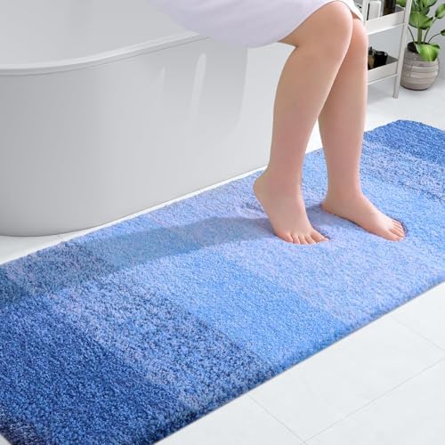 OLANLY Bathroom Runner Rug 70x20, Extra Soft Absorbent Microfiber Bath Rugs