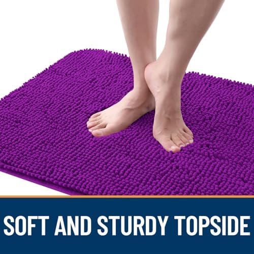 OLANLY Dog Door Mat for Muddy Paws 34x21, Super Absorbent Chenille Mud Mat