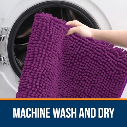 OLANLY Large Bathroom Rugs 50x30, Extra Soft Absorbent Chenille Bath Rugs