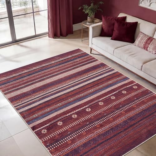 Keen Home Design Vintage Washable Entryway Rug, Non-Slip Low Pile, 3x5