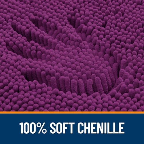 OLANLY Bathroom Rugs 34x21, Extra Soft Absorbent Chenille Bath Rugs