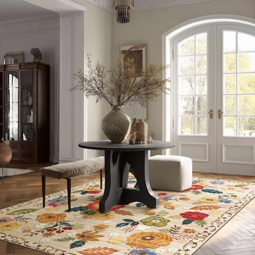 4x6 Washable Area Rugs for Bedroom: Small Living Room Rug Soft Throw Carpet