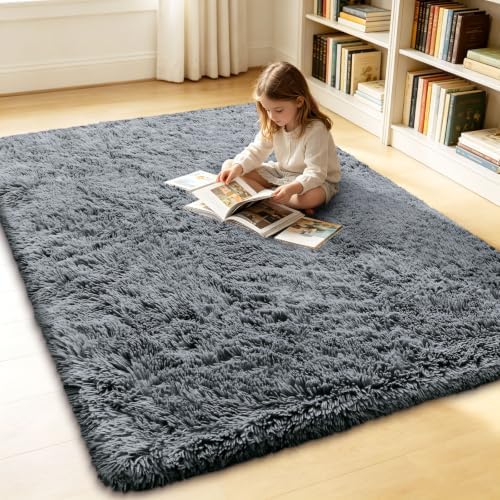 Smiry Area Rugs for Living Room Bedroom 3x5 ft, Fluffy Washable Carpet