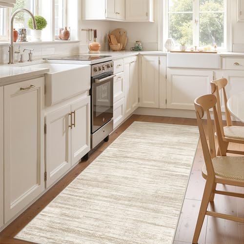 3x8 Runner Rug Non Slip,Washable Hallway Runner Rug,Brown