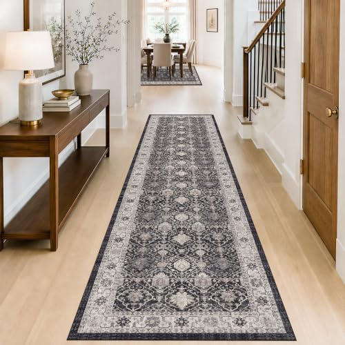 HY HAOYUNLAI 2.6x10 Washable Hallway Runner Rug Non Slip Kitchen Floor Mat