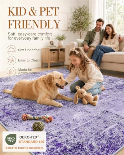 OLANLY 3x5 Washable Accent Rug, Soft Non Slip Carpet for Entryway Bedside