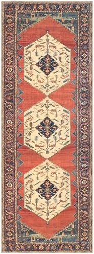 Keen Home Design Vintage Washable Runner Rug, Non-Slip Low Pile, 2x10