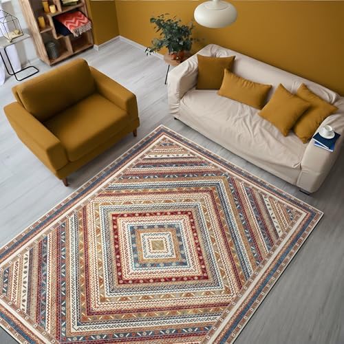 Keen Home Design Vintage Washable Area Rug, Non-Slip Low Pile, 4x6