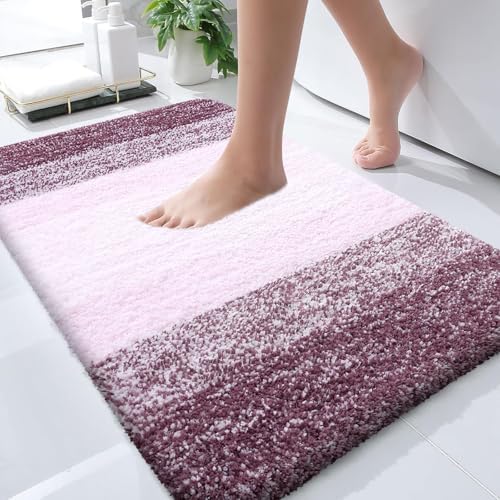 OLANLY Small Bathroom Rugs 35x16, Extra Soft Absorbent Microfiber Bath Rugs