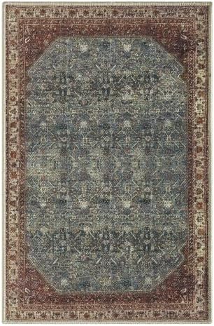 Keen Home Design Vintage Washable Entryway Rug, Non-Slip Low Pile, 2x3