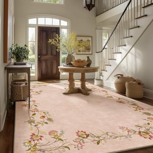 8x10 Area Rugs for Living Room: Washable Bedroom Rug Non Slip Large Carpet