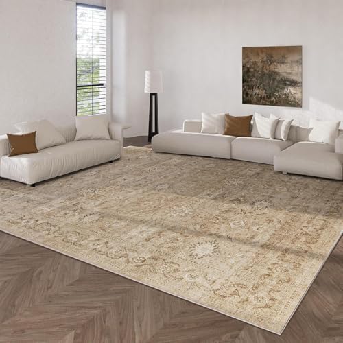 10x14 Area Rugs for Living Room: Large Washable Bedroom Rug Non Slip Carpet