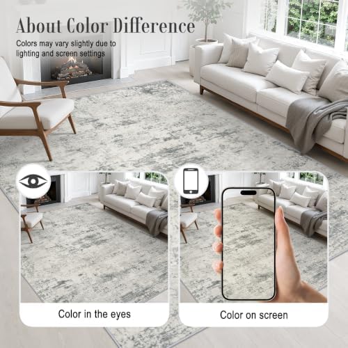 3x14 Washable Runner Rug：Modern Abstract Kitchen Soft Carpet Gray