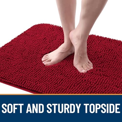 OLANLY Dog Door Mat for Muddy Paws 40x32, Super Absorbent Chenille Mud Mat