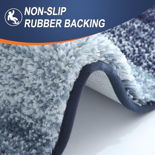 OLANLY Bathroom Runner Rug 47x24, Extra Soft Absorbent Microfiber Bath Rugs