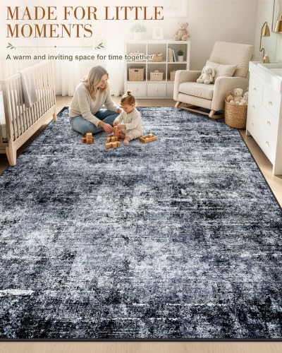 OLANLY 5x7 Washable Area Rug, Soft Non Slip Carpet for Bedroom Living Room