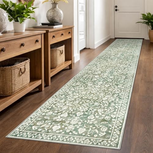 Vintage Washable Runners for Hallway 2.6x12 Runner Rug Non Slip