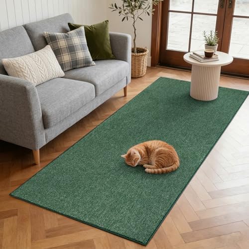 2x8 Green/White Runner Rug Non-Slip Washable for Hallway Kitchen Bedroom