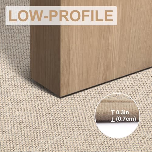 LEKEEPGO Door Mat 24"x47", Non Slip Washable Indoor Door Mat, Khaki