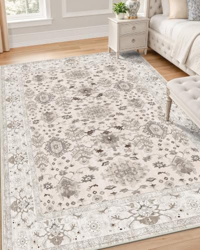 OLANLY 4x6 Washable Area Rug, Soft Non Slip Carpet for Bedroom Living Room