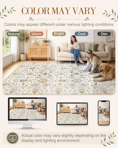 OLANLY 2'6"x14' Washable Runner Rug, Non Slip Carpet for Hallway Kitchen