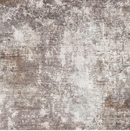 7x7 Area Rug Square Washable – Non-Slip Soft Indoor Carpet for Dining Room Living Room Kitchen Bedroom – Modern Abstract Neutral Low-Pile Accent Rug (Brown Beige, 7x7)
