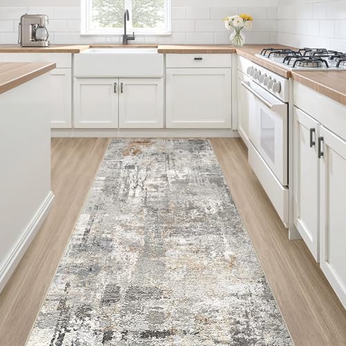 LOONGRUG Runner Rug 2x6 Washable Non-Slip Kitchen Neutral Modern Rug