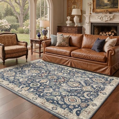 Bavni 2X5 Washable Hallway Runner Rug, Boho Floral Non Slip
