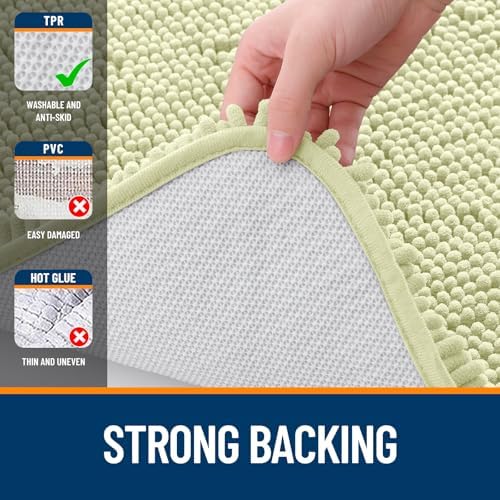 OLANLY Bathroom Rugs 36x24, Extra Soft Absorbent Chenille Bath Rugs