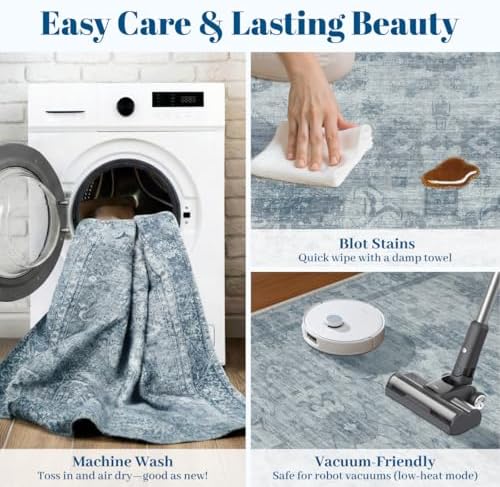 Homemate Washable Rug 10x14 Area Rugs - Vintage Rugs for Living Room
