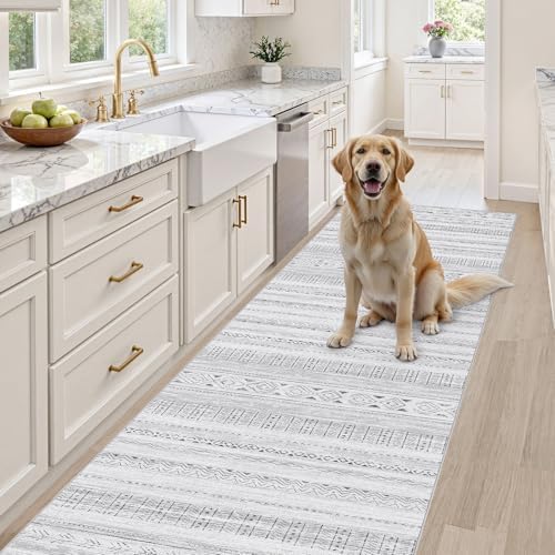 cotiled Hallway 2.6x8 Runner Rugs Washable Boho Moroccan Soft Rug