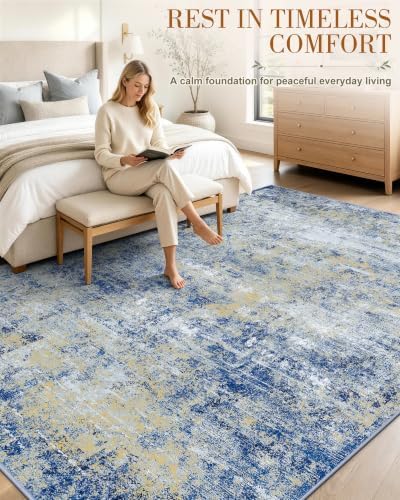OLANLY 5x7 Washable Area Rug, Soft Non Slip Carpet for Bedroom Living Room