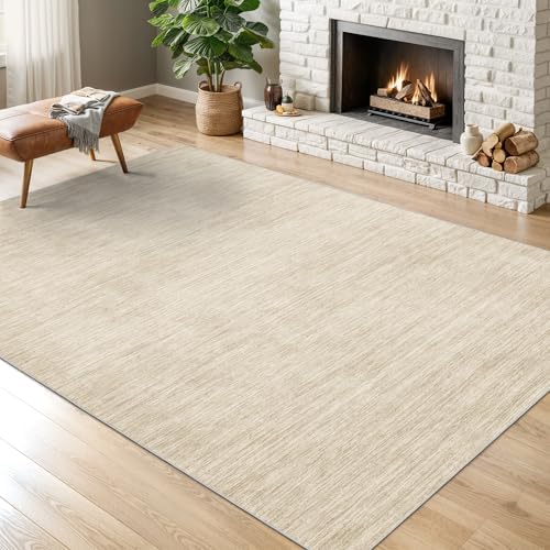 Valenrug 4x6 Area Rug for Entryway, Non Slip Washable Bedroom Rug, Beige