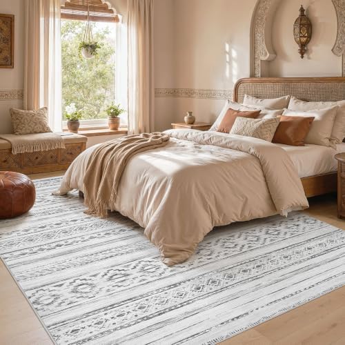 cotiled Boho 5x8 Area Rugs for Living Room: Soft Moroccan Washable Rug