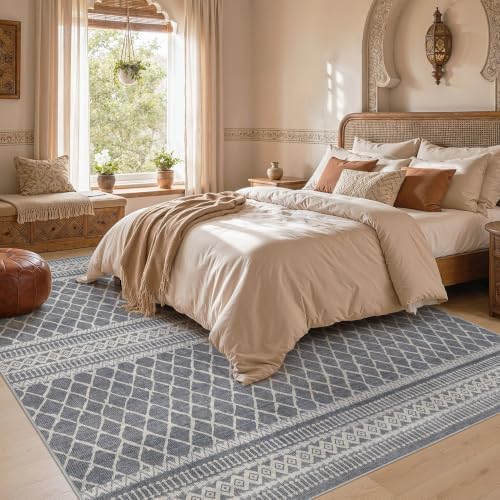 cotiled Boho 5x8 Area Rugs for Living Room: Soft Moroccan Washable Rug