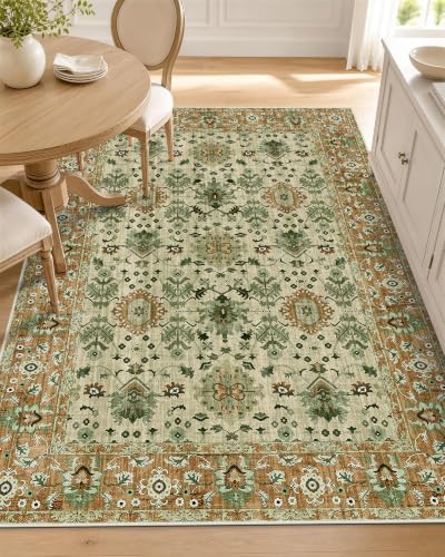OLANLY 3x5 Washable Accent Rug, Soft Non Slip Carpet for Entryway Bedside