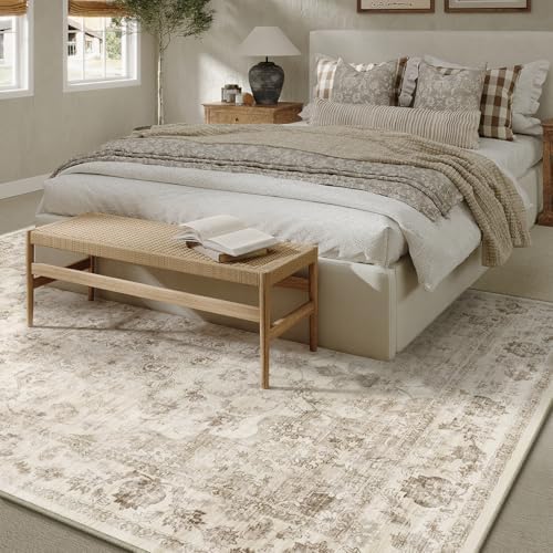 5x8 Beige Neutral Area Rug