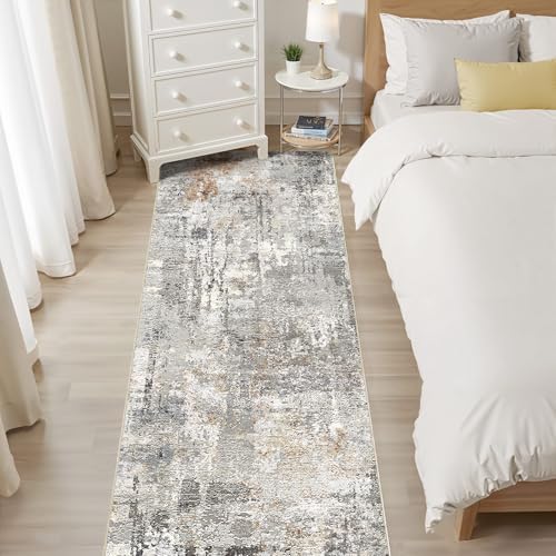 LOONGRUG Runner Rug 3x10 Washable Non-Slip Kitchen Neutral Modern Rug