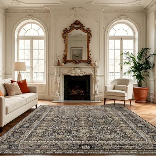 Ruaruarug Washable Area Rug 8×10 for Living Room, Ultra Soft, Copper