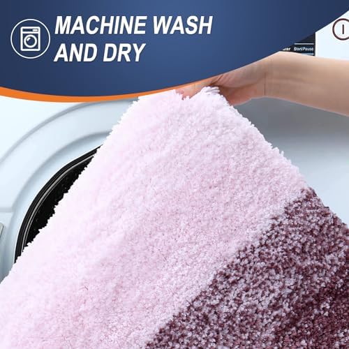 OLANLY Small Bathroom Rugs 35x16, Extra Soft Absorbent Microfiber Bath Rugs