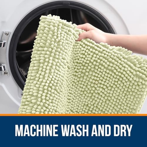 OLANLY Large Bathroom Rugs 40x32, Extra Soft Absorbent Chenille Bath Rugs