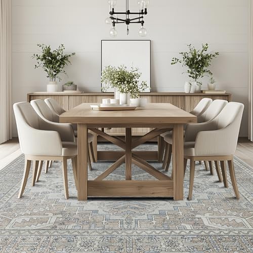 6x9 Washable Area Rugs for Living Room,Bedroom,Dining Room- Retro Taupe