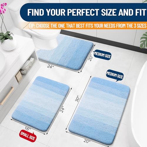 OLANLY Bathroom Runner Rug 47x24, Extra Soft Absorbent Microfiber Bath Rugs