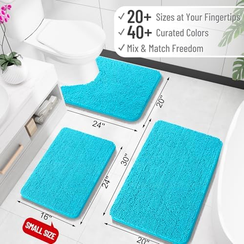 OLANLY Bathroom Rugs 35x24, Extra Soft Absorbent Chenille Bath Rugs